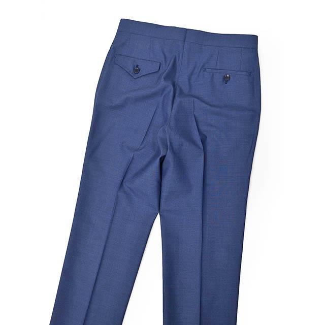 ROTA【ロータ】ワンプリーツ ベルトレスパンツ 291 2C CINT MILAN 092 49 トロピカルウール ブルー | Rota | 03