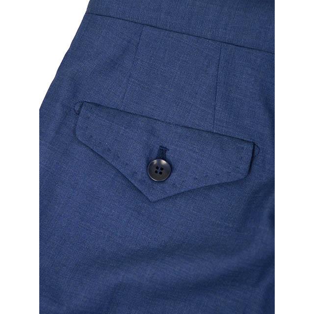 ROTA【ロータ】ワンプリーツ ベルトレスパンツ 291 2C CINT MILAN 092 49 トロピカルウール ブルー | Rota | 06