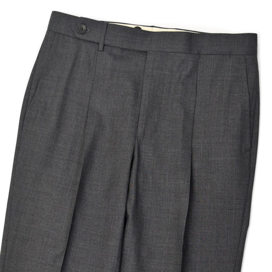 ROTA【ロータ】ワンプリーツ ベルトレスパンツ 291 2C CINT MILAN 092 2 トロピカルウール チャコールグレー | Rota