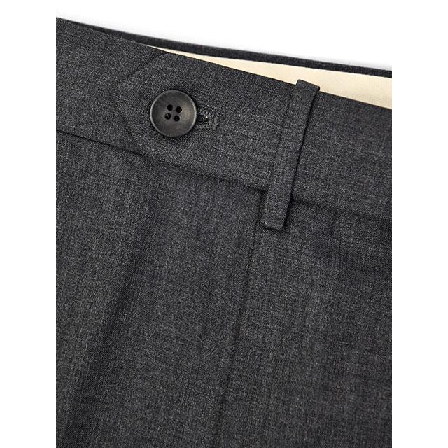 ROTA【ロータ】ワンプリーツ ベルトレスパンツ 291 2C CINT MILAN 092 2 トロピカルウール チャコールグレー | Rota | 05
