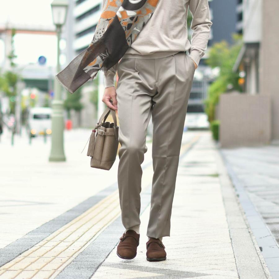 ROTA【ロータ】ワンプリーツパンツ KOBE STANDARD 413 51 ウール キャバルリーツイル ベージュ | Rota | 08