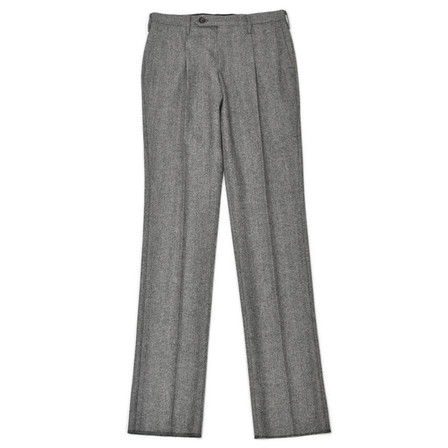 ROTA【ロータ】ワンプリーツパンツ KOBE STANDARD 518 53 ウール ヘリンボーン グレー | Rota | 01