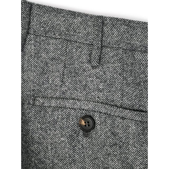 ROTA【ロータ】ワンプリーツパンツ KOBE STANDARD 518 53 ウール ヘリンボーン グレー | Rota | 07