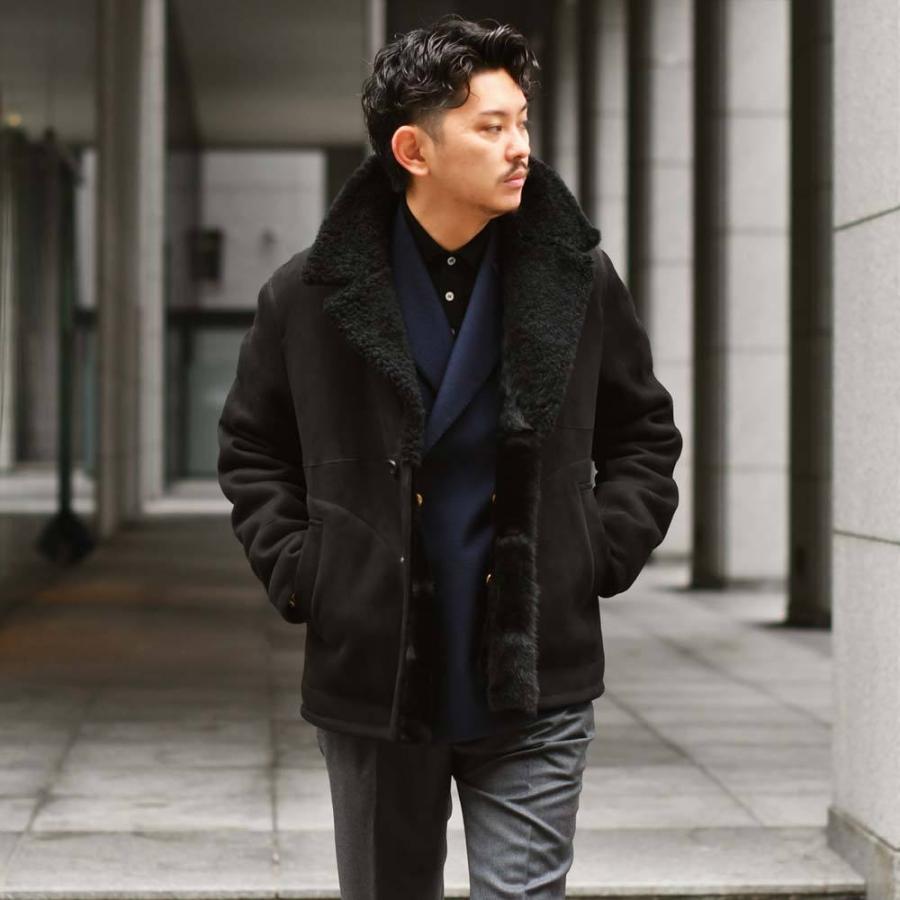 即納 ブラウン ルッフォ Ruffo キャメル イタリア アウター メンズ Clint ムートンpコートジャケット Lis 21ss Ruf Co 030