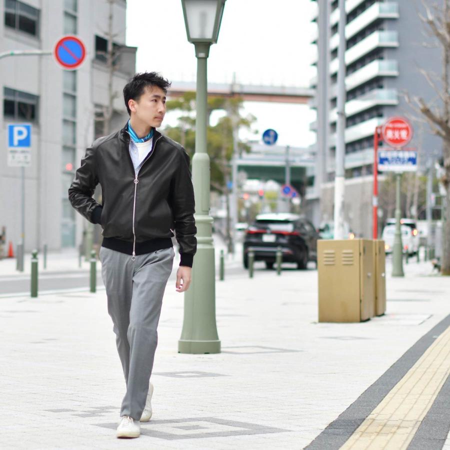 SERAPHIN【セラファン】スタンドカラーブルゾン TRAINING AGNEAU NOIR ラムレザー ブラック | SERAPHIN | 11