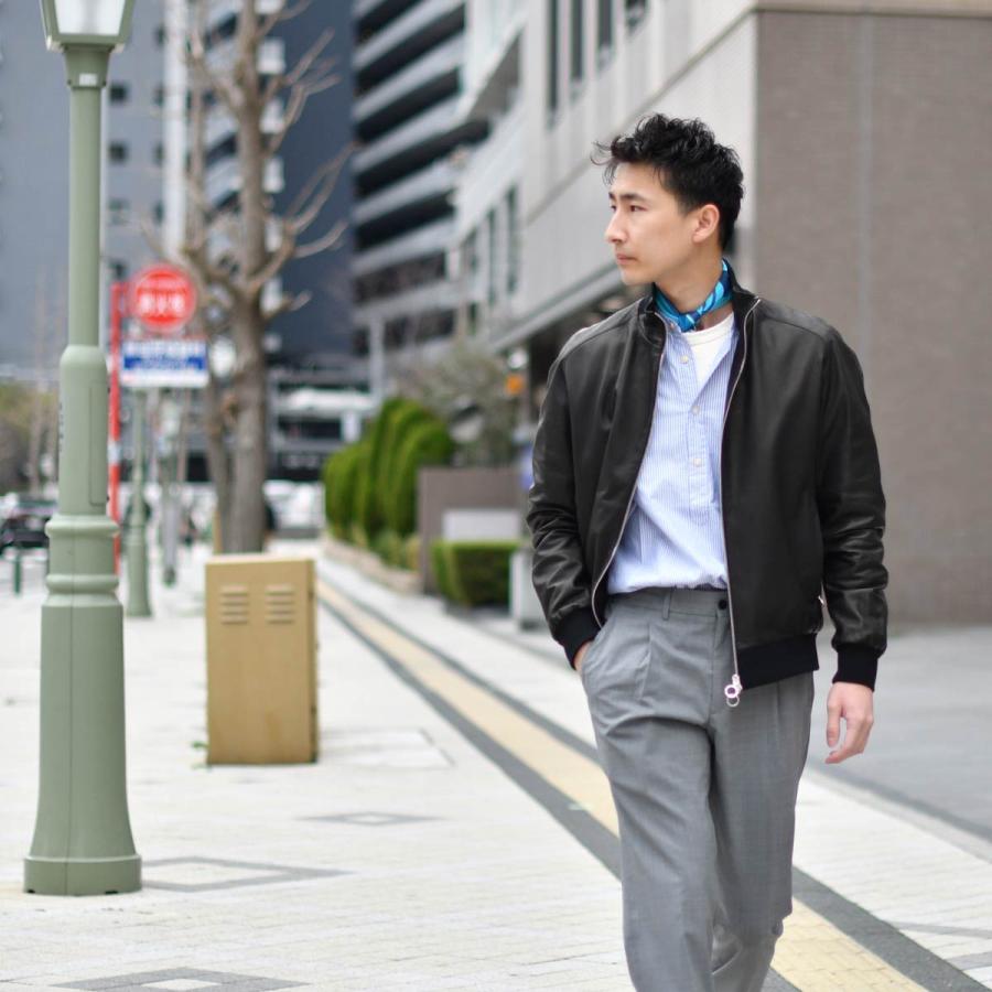 SERAPHIN【セラファン】スタンドカラーブルゾン TRAINING AGNEAU NOIR ラムレザー ブラック | SERAPHIN | 12