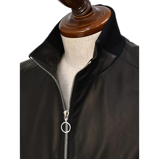 SERAPHIN【セラファン】スタンドカラーブルゾン TRAINING AGNEAU NOIR ラムレザー ブラック | SERAPHIN | 03