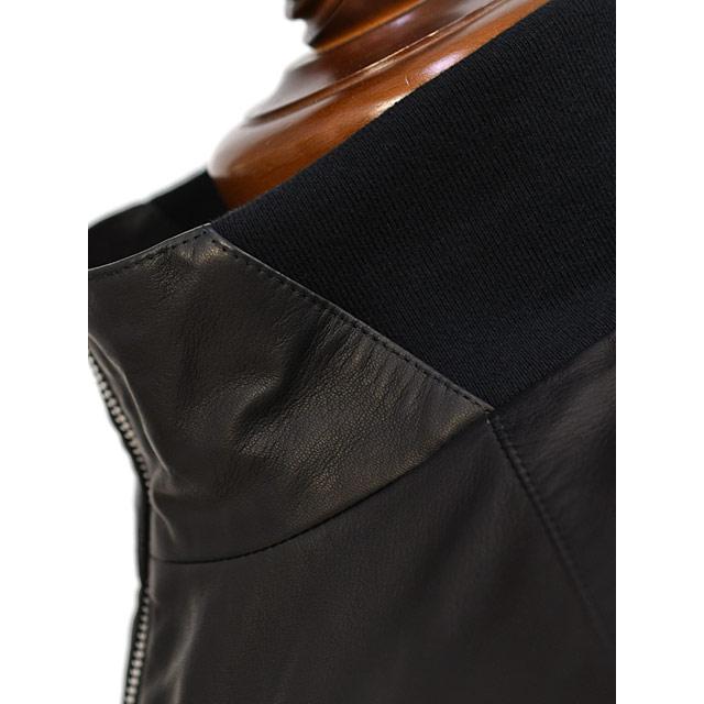 SERAPHIN【セラファン】スタンドカラーブルゾン TRAINING AGNEAU NOIR ラムレザー ブラック | SERAPHIN | 05