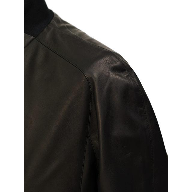 SERAPHIN【セラファン】スタンドカラーブルゾン TRAINING AGNEAU NOIR ラムレザー ブラック | SERAPHIN | 06