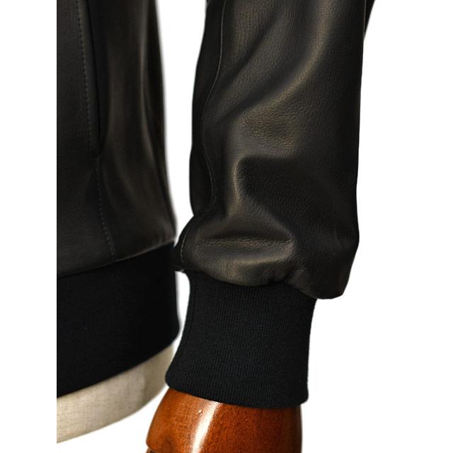 SERAPHIN【セラファン】スタンドカラーブルゾン TRAINING AGNEAU NOIR ラムレザー ブラック | SERAPHIN | 08