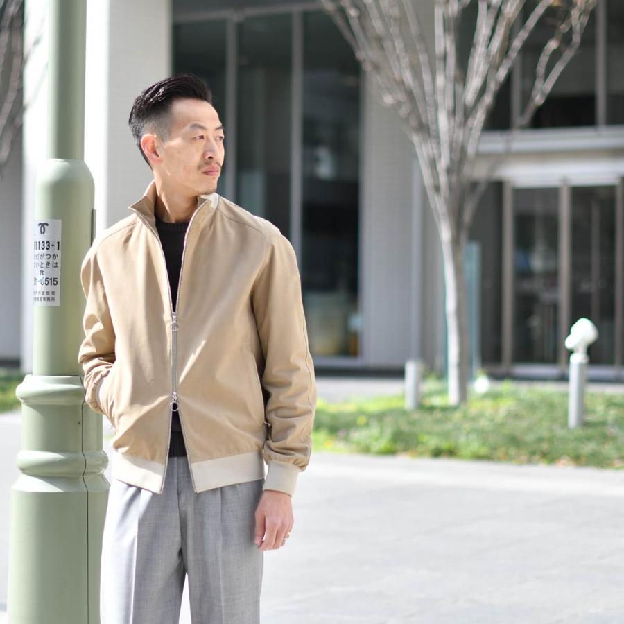 SERAPHIN【セラファン】スタンドカラーブルゾン TRAINING VEAU CHAMOISE SABLE シャモアレザー ベージュ | SERAPHIN | 10