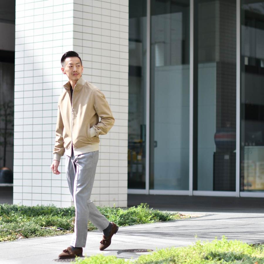 SERAPHIN【セラファン】スタンドカラーブルゾン TRAINING VEAU CHAMOISE SABLE シャモアレザー ベージュ | SERAPHIN | 12