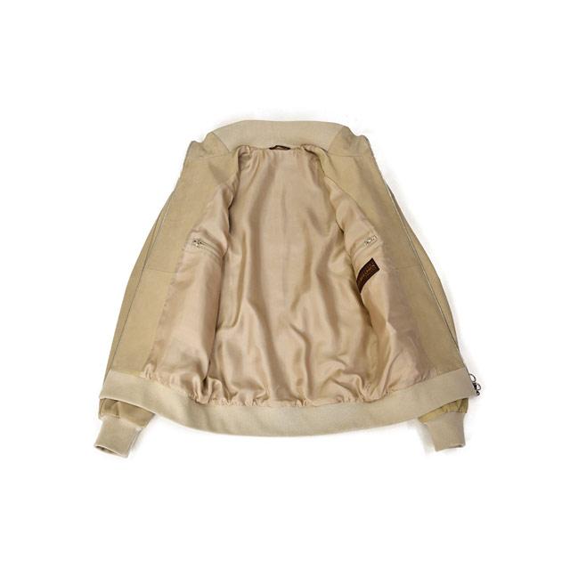 SERAPHIN【セラファン】スタンドカラーブルゾン TRAINING VEAU CHAMOISE SABLE シャモアレザー ベージュ | SERAPHIN | 02