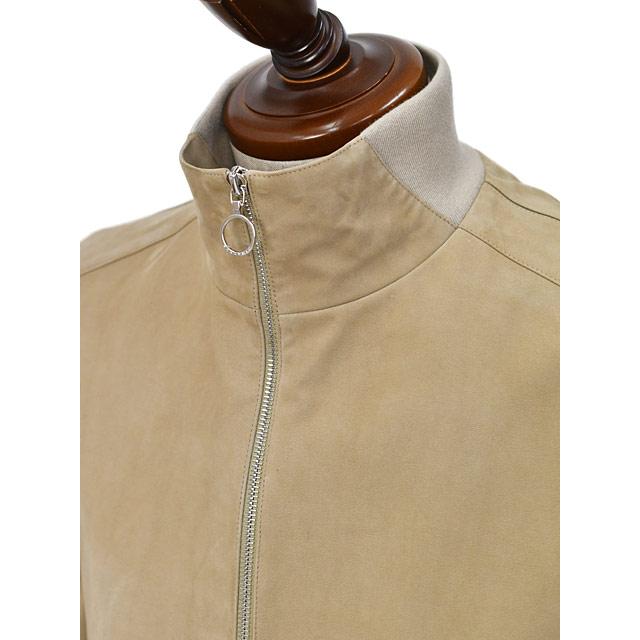 SERAPHIN【セラファン】スタンドカラーブルゾン TRAINING VEAU CHAMOISE SABLE シャモアレザー ベージュ | SERAPHIN | 03