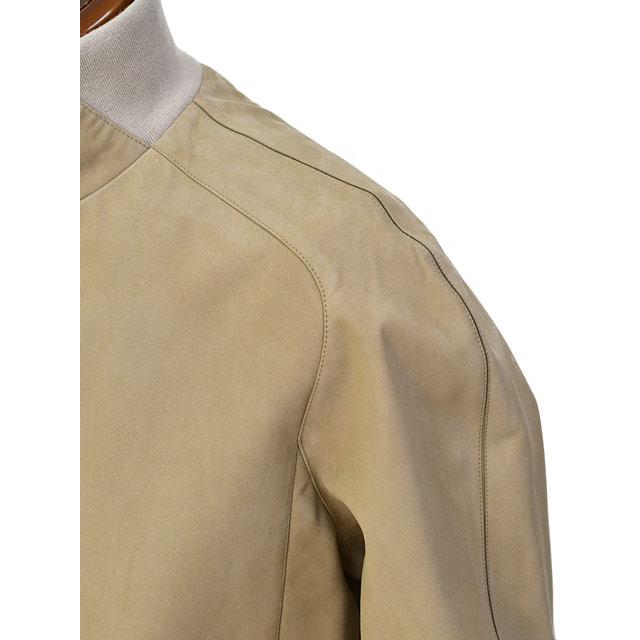 SERAPHIN【セラファン】スタンドカラーブルゾン TRAINING VEAU CHAMOISE SABLE シャモアレザー ベージュ | SERAPHIN | 05