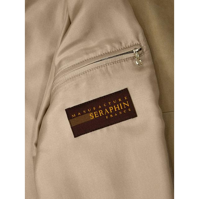 SERAPHIN【セラファン】スタンドカラーブルゾン TRAINING VEAU CHAMOISE SABLE シャモアレザー ベージュ | SERAPHIN | 09