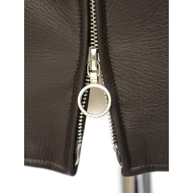 【size50】SERAPHIN【セラファン】 シングルライダースジャケット BIKER ANDY 129 00 CERF MARRON ディアスキン ダークブラウン | SERAPHIN | 06