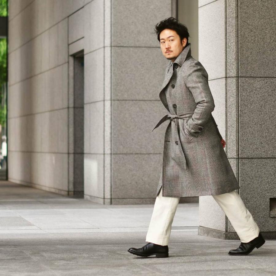 liatore タリアトーレ ニーレングス ダブルベルテッドコート Ripa N1053 ヴァージンウール グレンチェック ブラック liablk Cinque Classico 通販 Yahoo ショッピング