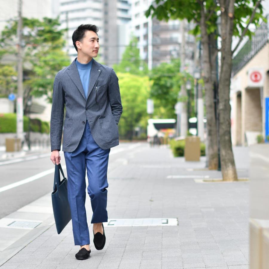 【FINAL SALE 返品交換不可】【size48】TAGLIATORE【タリアトーレ】シングルジャケット G-DAKAR22K ダカール コットン ストレッチ コードレーン ネイビーの画像