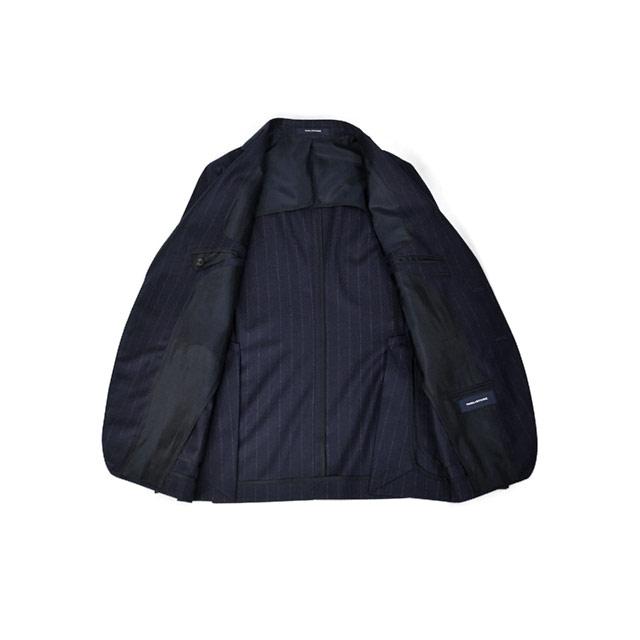 【size44,48】TAGLIATORE【タリアトーレ】シングルスーツ 2SVF22B11 VESVIO SUPER110'S ウール チョークストライプ ネイビーの画像