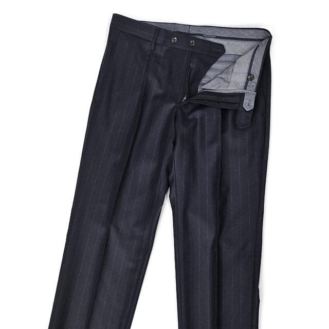 【size44,48】TAGLIATORE【タリアトーレ】シングルスーツ 2SVF22B11 VESVIO SUPER110'S ウール チョークストライプ ネイビーの画像