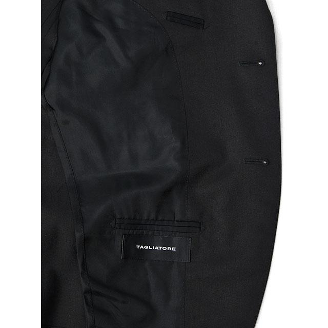 【size44,46】TAGLIATORE【タリアトーレ】シングルスーツ 2SVF22B11 VESVIO ヴァージンウール ポリエステル ストレッチ ブラックの画像