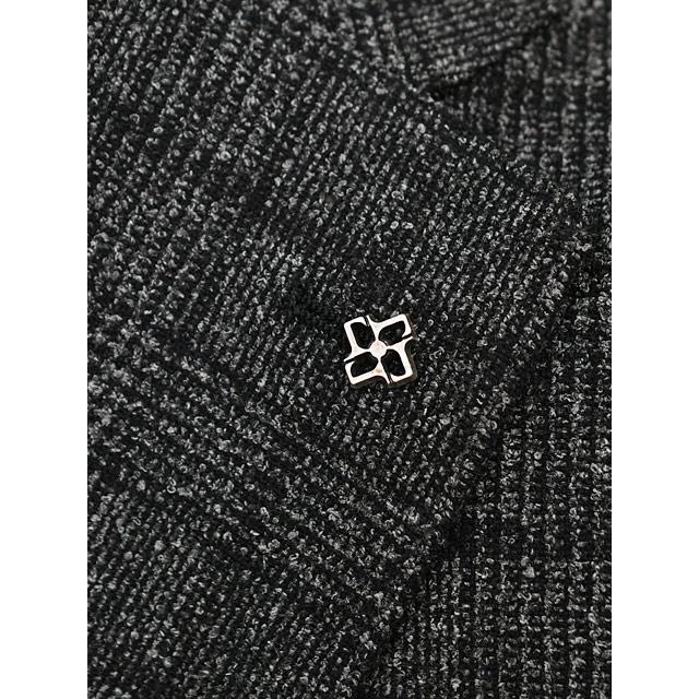 【size44,46】TAGLIATORE【タリアトーレ】シングルジャケット 1SMC22K MONTECARLO ウール グレンチェック チャコールグレーの画像
