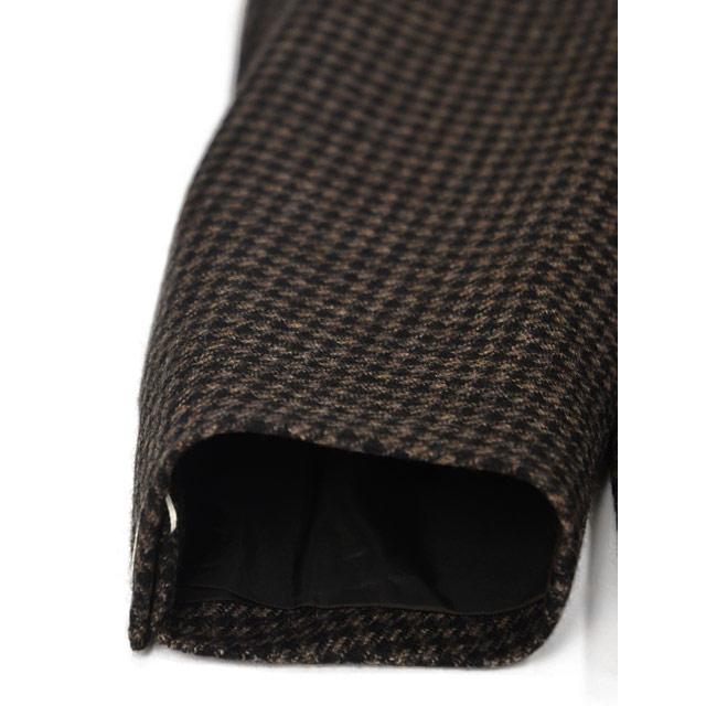 【size44,48】TAGLIATORE【タリアトーレ】シングルジャケット 1SMC22K MONTECARLO ウール カシミヤ 千鳥 ブラウン×ブラックの画像