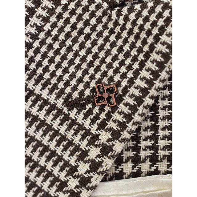 美品 タリアトーレ テーラードジャケット ダカール グレンチェック 44 TAGLIATORE 〉スタッフ佐藤別注？な配色のグレンチェック