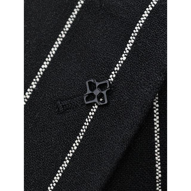 【FINAL SALE】TAGLIATORE【タリアトーレ】ダブルジャケット G-GLEN2DK 850049 N1175 グレン リネン ナイロン ストライプ ブラック×ホワイトの画像