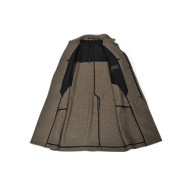 TAGLIATORE【タリアトーレ】バルカラーコート SAM 310010F T1122 ヴァージンウール 千鳥 ベージュ×ブラックの画像