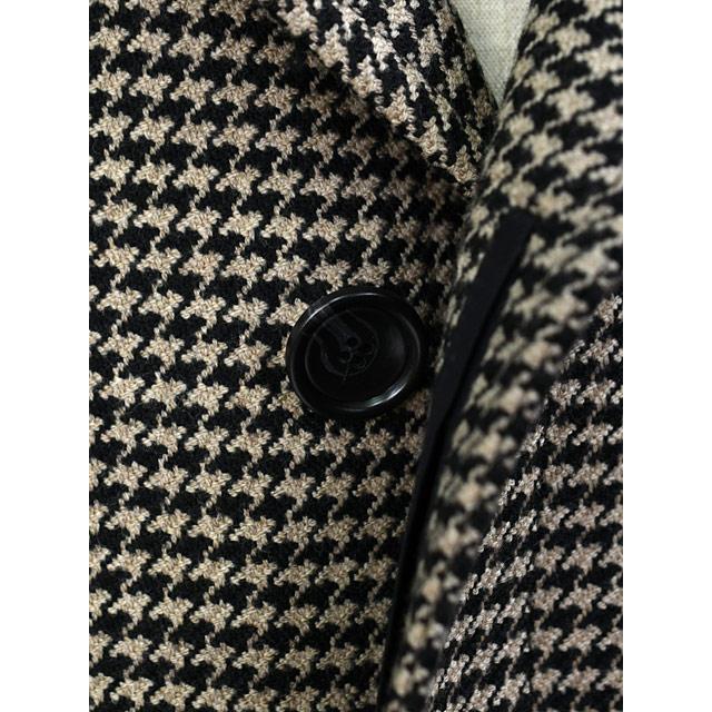 TAGLIATORE【タリアトーレ】バルカラーコート SAM 310010F T1122 ヴァージンウール 千鳥 ベージュ×ブラックの画像