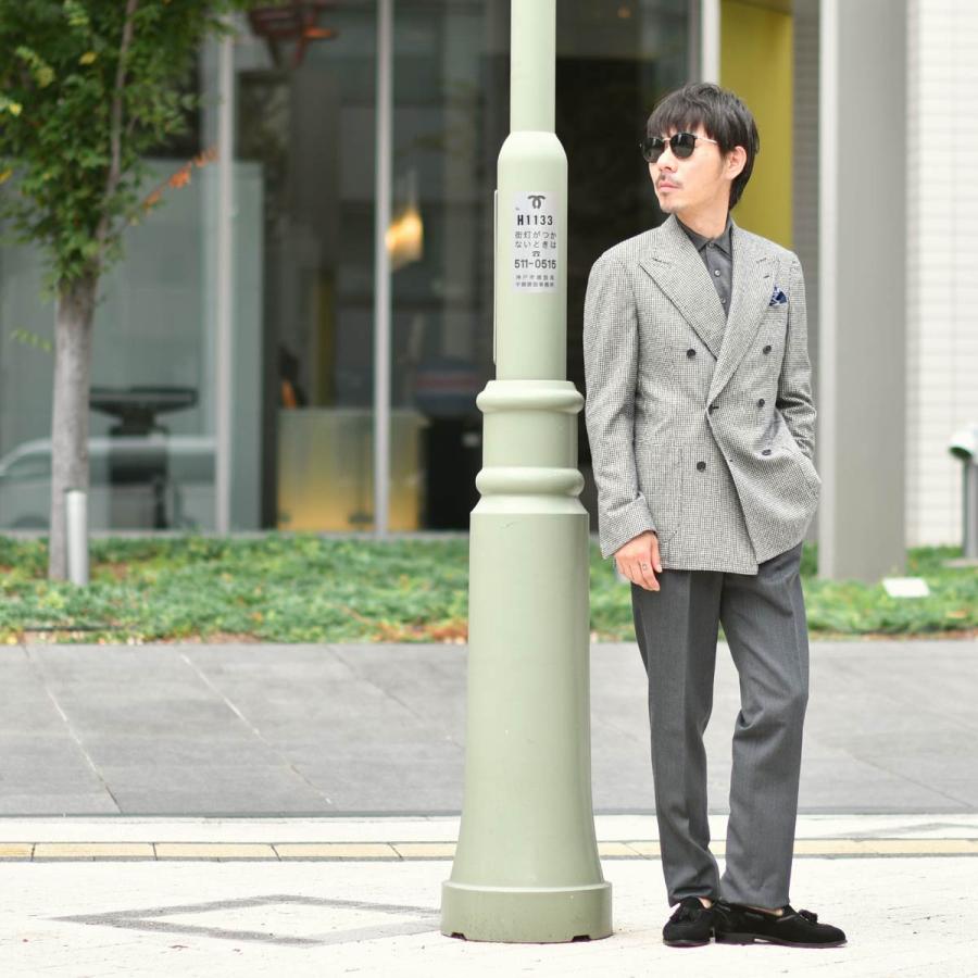 TITO ALLEGRETTO【ティト アレグレット】ダブルジャケット 604 TA-05-243-016 16D152-GU ウール 千鳥 ホワイト×ブラックの画像