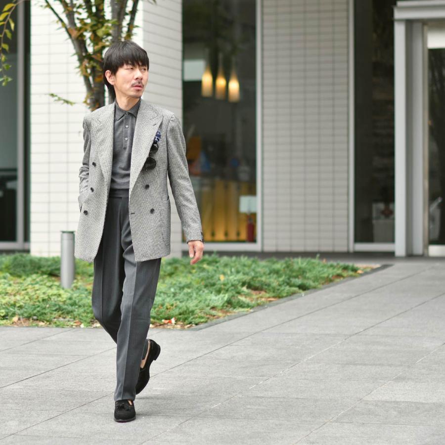 TITO ALLEGRETTO【ティト アレグレット】ダブルジャケット 604 TA-05-243-016 16D152-GU ウール 千鳥 ホワイト×ブラックの画像