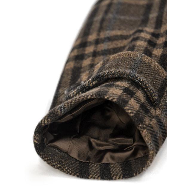 TITO ALLEGRETTO【ティト アレグレット】ダブルベルテッドコート 08H06-02-CQG ウール カシミヤ チェック ブラウン×ブラック |  | 05