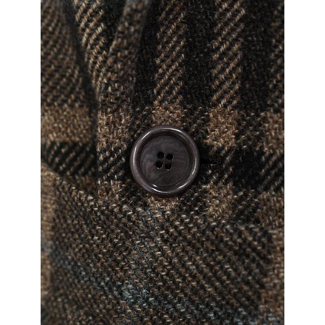 TITO ALLEGRETTO【ティト アレグレット】ダブルベルテッドコート 08H06-02-CQG ウール カシミヤ チェック ブラウン×ブラック |  | 06