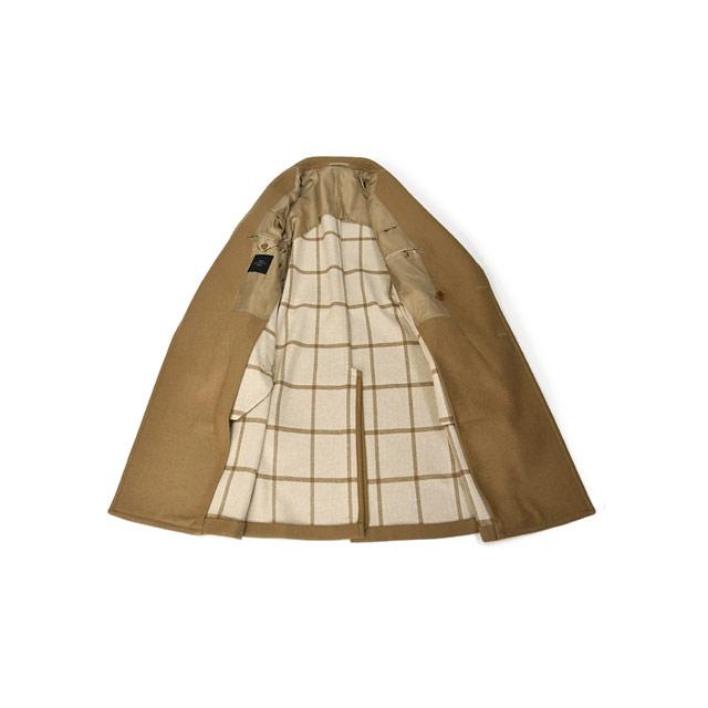TITO ALLEGRETTO【ティト アレグレット】ダブルベルテッドコート 3890 DOPPIO FANCY 266 ウール ナイロン キャメルの画像