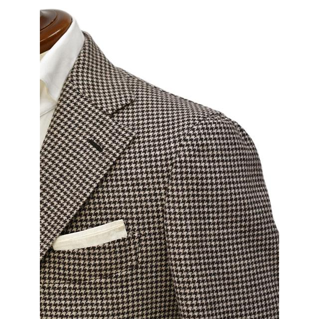TITO ALLEGRETTO【ティト アレグレット】シングルジャケット 304D TA-05-253-006 ヴァージンウール 千鳥 ブラウン×ベージュの画像