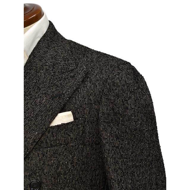 TITO ALLEGRETTO【ティト アレグレット】ダブルジャケット 604D アルパカ ウール シルク ポリエステル メランジ ブラウン×ブラックの画像