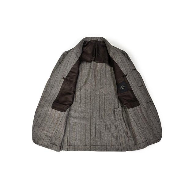 PRADA◇テーラードジャケット/ピークドラペル/56/ウール/BLK/ACU1 2012