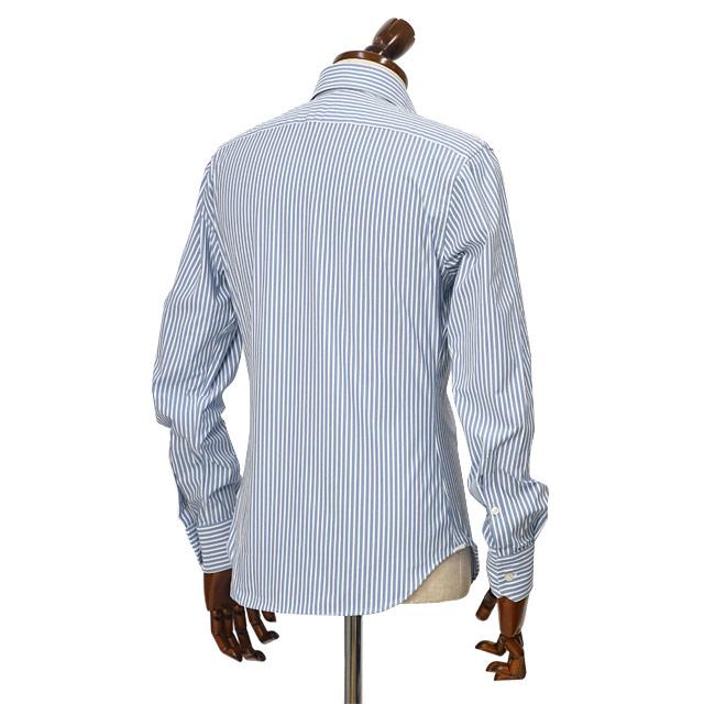 【18日 20時〜 P5倍】Xacus【ザッカス/ザカス】ワイドカラーアクティブシャツ ACT623 91619 2 ナイロン ストレッチ 白抜きストライプ サックス |  | 03