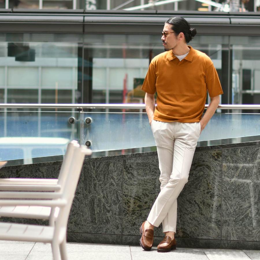 ANTONIO PIO MELE【アントニオピオメーレ】CAPRI コンビコインローファー STRUZZO SUEDE オーストリッチ スエード ミディアムブラウンの画像