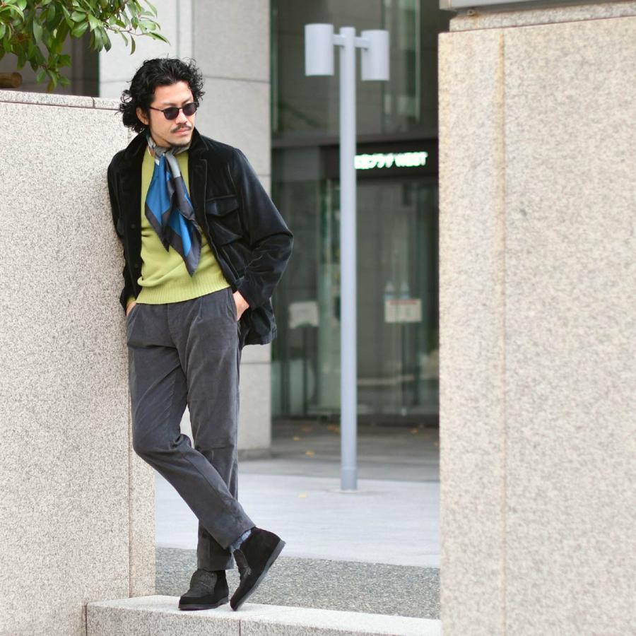 ANTONIO PIO MELE【アントニオピオメーレ】SERDIO アンクルブーツ STRUZZO VELOUR オーストリッチ ベロアスエード NERO ブラックの画像