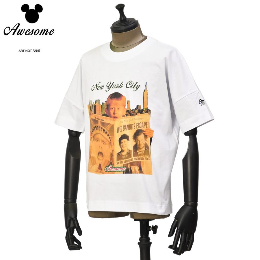 AWESOME【オーサム】オーバーシルエットプリントTシャツ CALIFORNIA OVER TEE FW0122 WHITE コットン ホームアローン ホワイト | 