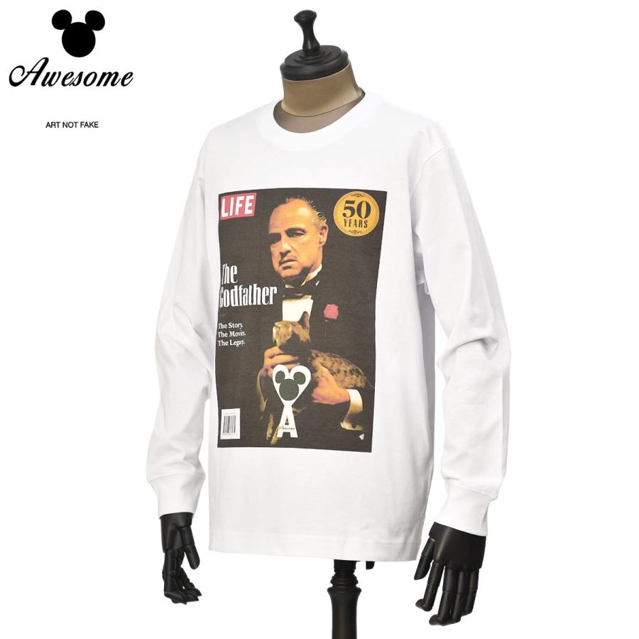 AWESOME【オーサム】ロングスリーヴプリントTシャツ MIAMI LONG TEE 25FW203 WHITE コットン ゴッドファーザー ホワイト | 
