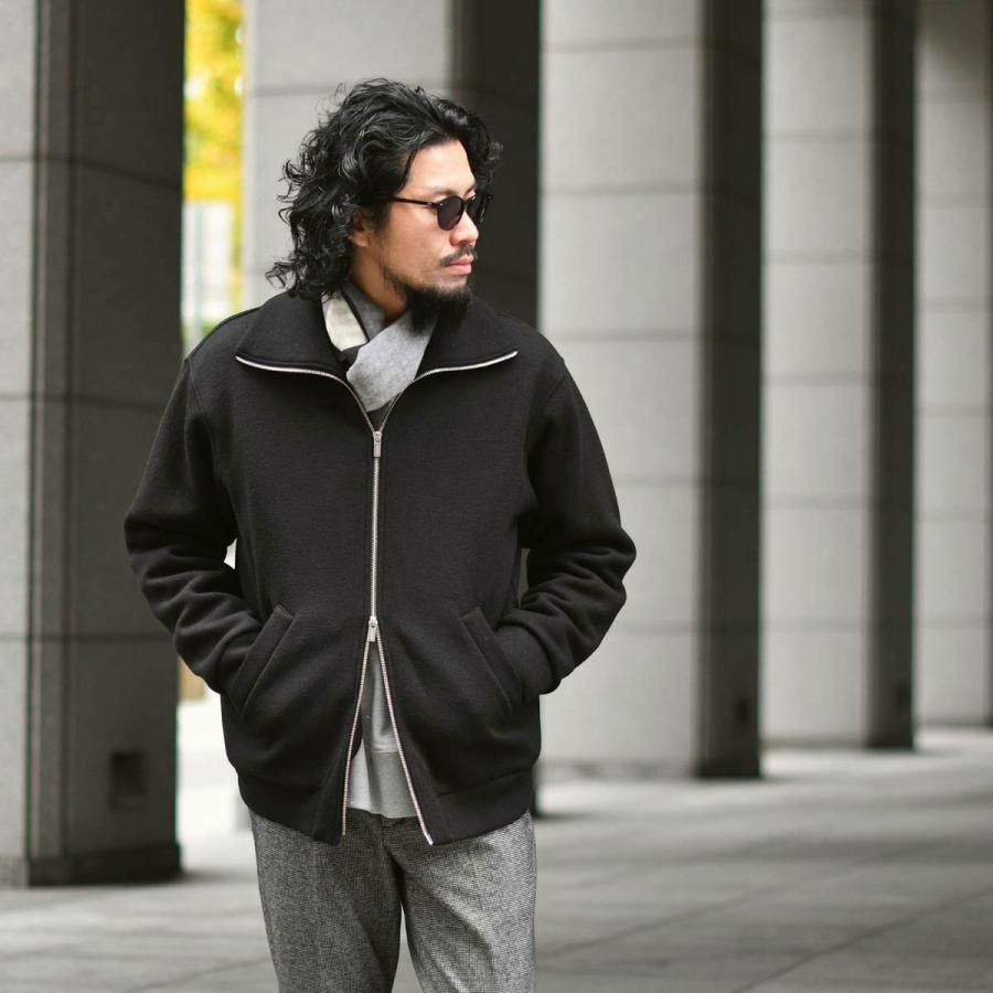 BARENA VENEZIA【バレナ ヴェネチア】ハイジップアップブルゾン Capospalla Alon Lanoso CSU5227 0458590 Nero ウール ブラックの画像