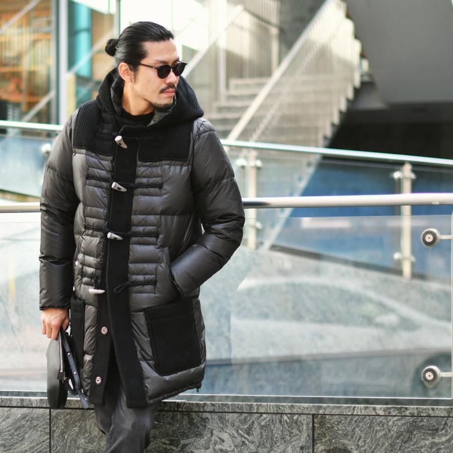 BBR【ビービーアール】ロングダッフルコート LONG 22BB002 261 BLACK ダウン ウール ブラックの画像