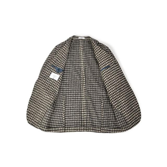 【FINAL SALE 返品交換不可】【size44】BOGLIOLI【ボリオリ】シングルジャケット DOVER W2902E 240 アクリル ウール ハウンドトゥース グレージュの画像
