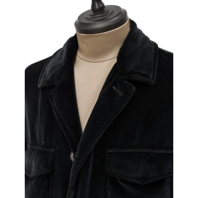 【FINAL SALE 返品交換不可】【size50】BOGLIOLI【ボリオリ】M65ジャケット OC103Q FB24 990 ベルベット コットン ブラックの画像