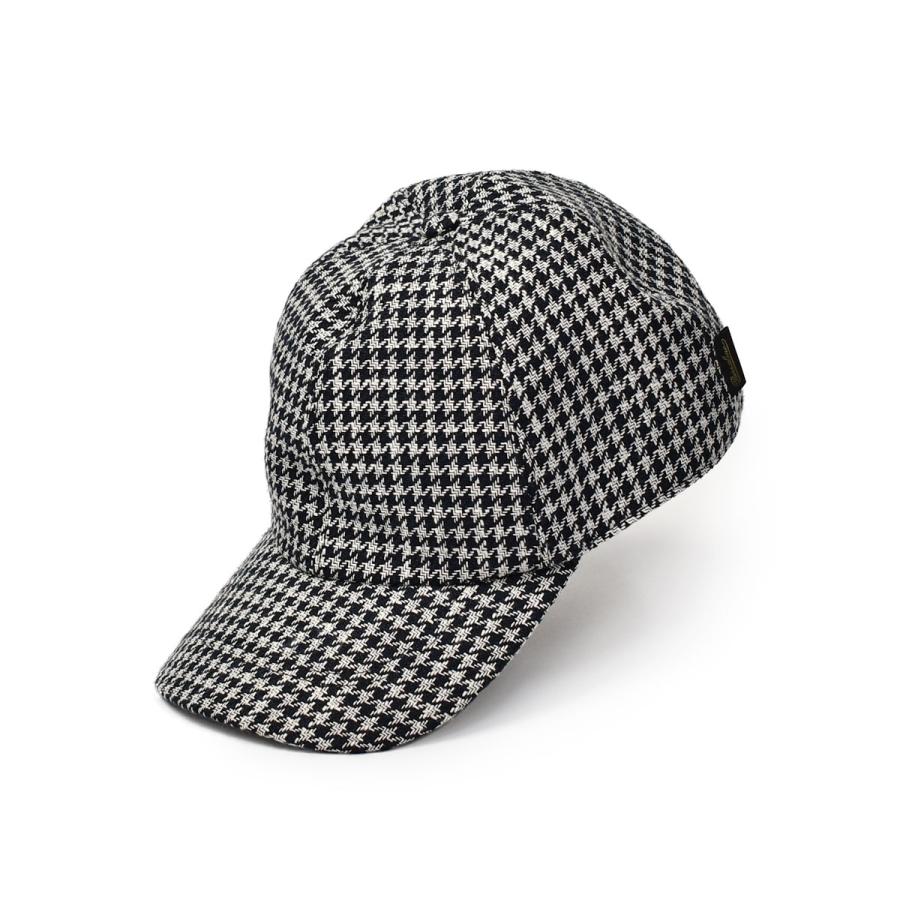 Borsalino【ボルサリーノ】ベースボールキャップ B95174EV D0048 843A ハウンドトゥース ブラック ホワイト | Borsalino